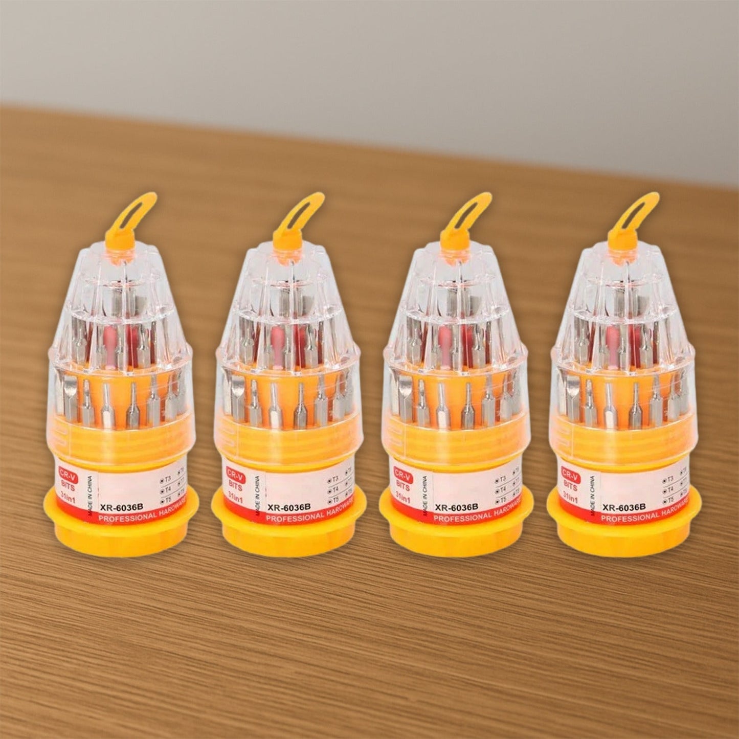 (SET OF 4PC) SCREWDRIVER SET, STEEL 31 IN 1 WITH 30 SCREWDRIVER BITS, PROFESSIONAL MAGNETIC DRIVER SET, B Grade