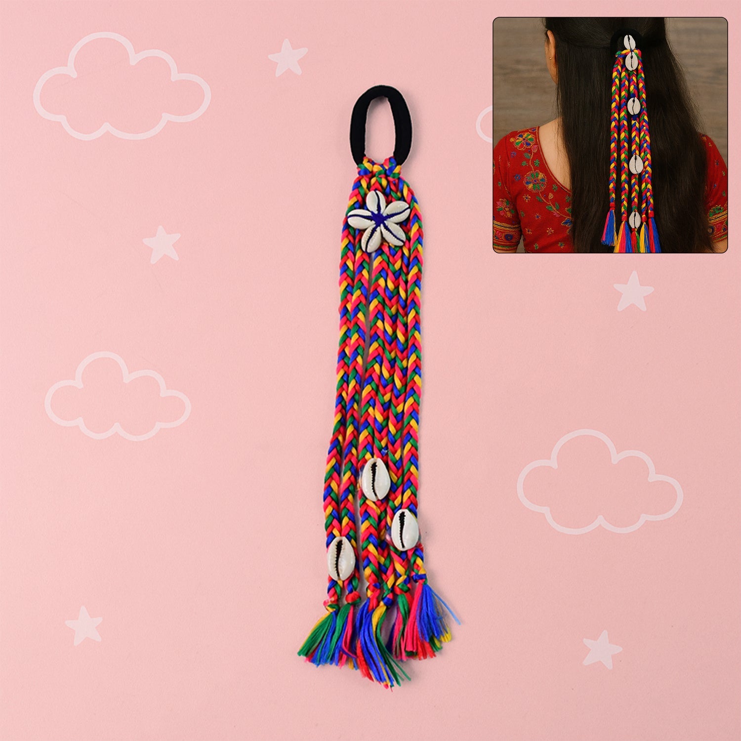 Traditional Multicolor Braided Hair Accessory