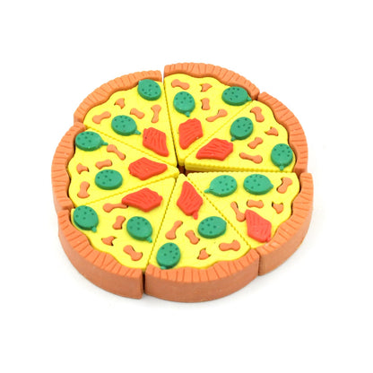 3D Pizza Slices Eraser Set – Fancy & Colorful Stationery for Kids & Gifts (7 slice)