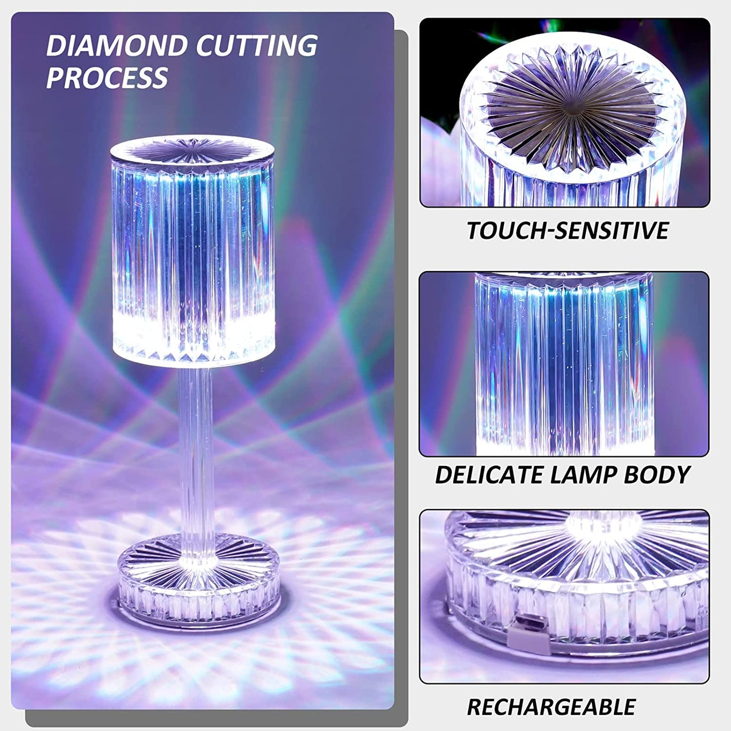 USB Crystal Table Lamp