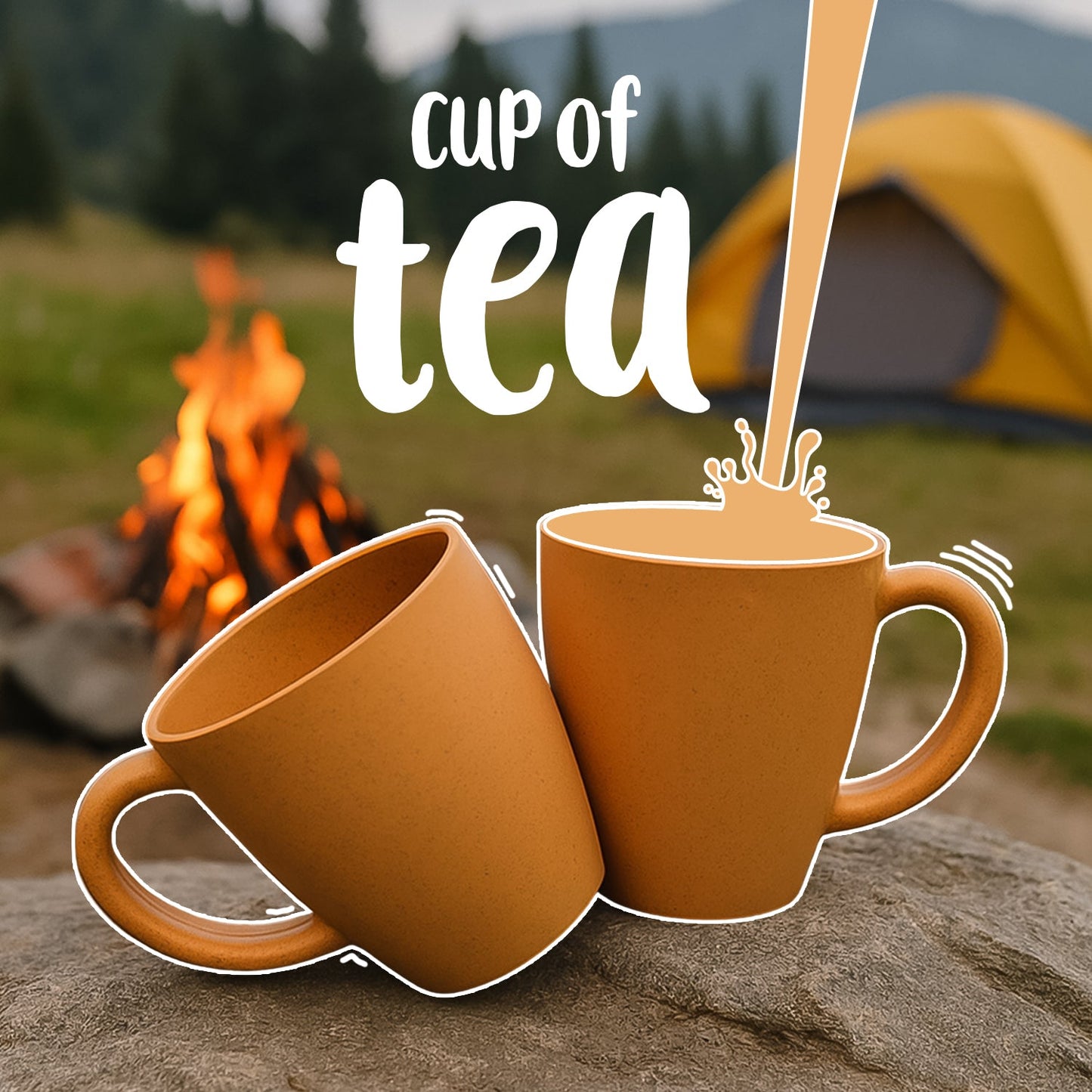 Konvex Premium Coffee and Tea Mugs (2 Pc / 350ML)