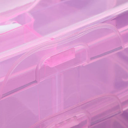 Versatile 18-Grid 3-Layer Transparent Plastic Organizer Box with Adjustable Dividers for Jewelry & Fishing Hooks