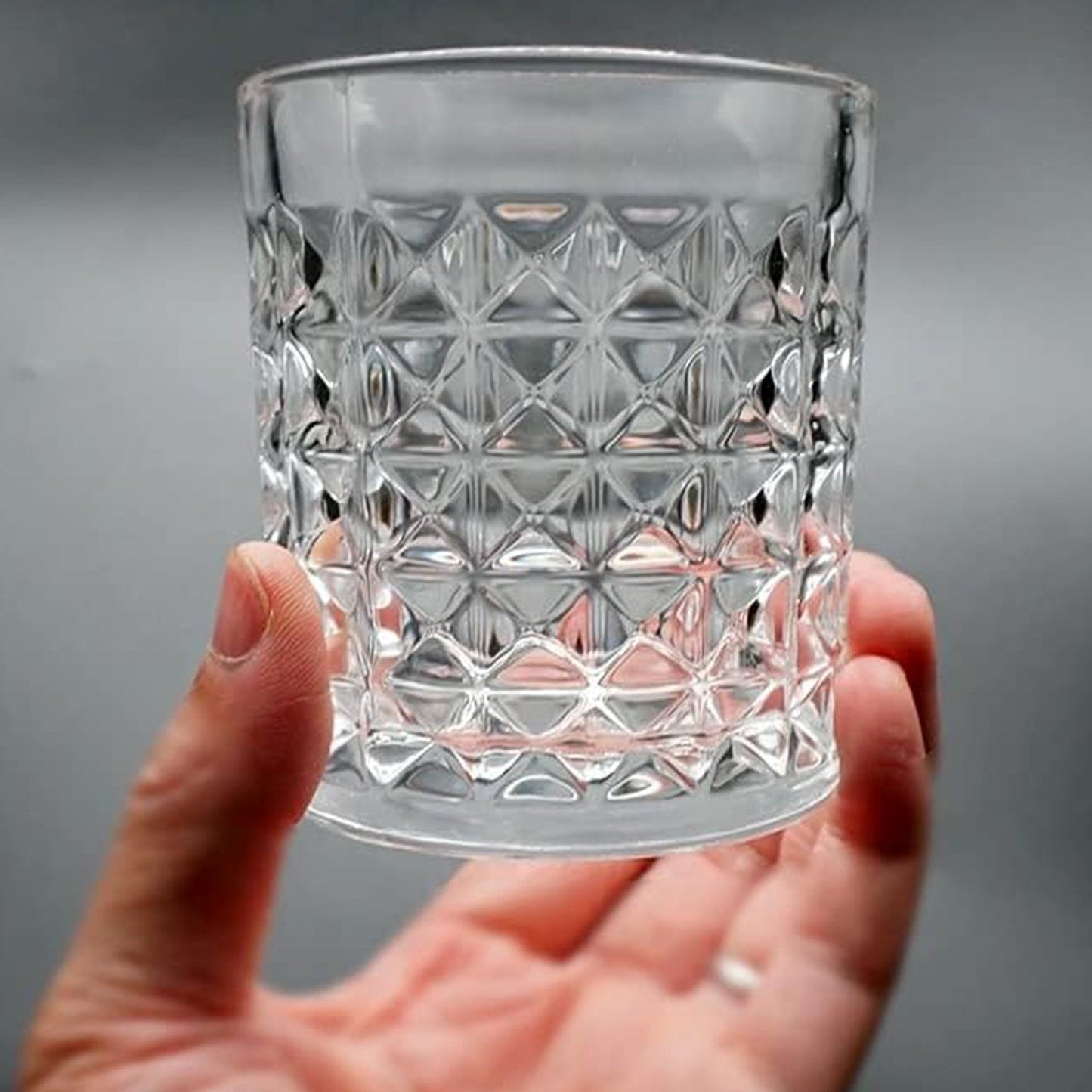 Premium Crystal-Style Glass Tumbler Set (6 Pc / 210 ML)