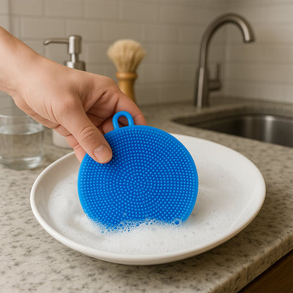 Silicone Dish Scrubber Sponge Mildew Free, Non Stick, Heat Resistant