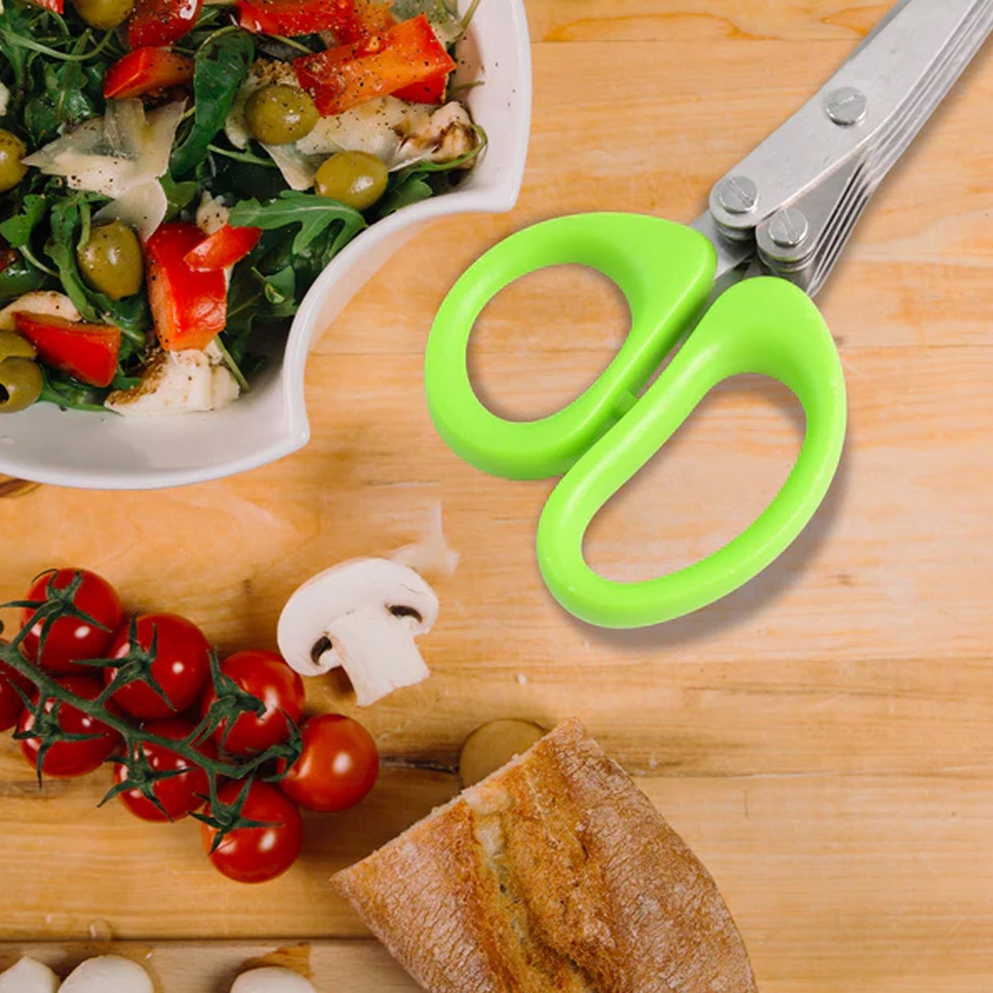 Premium 5-Blade Multipurpose Kitchen Scissors with Cleaning Comb