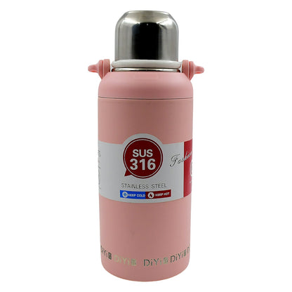 Stainless Steel 316 Stainless Steel, Vacuum Insulated Cup / Bottle, Portable Travel Kettle / Water Bottle with Handle, Outdoor Large Capacity Sports Kettle Cups / Bottle (1300 ML)
