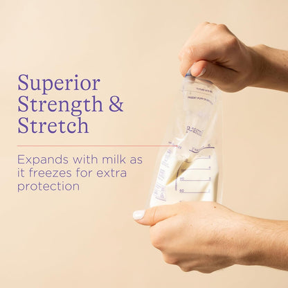 Breastmilk Storage Bags, Double Zipper Seal (60 Pcs Set)