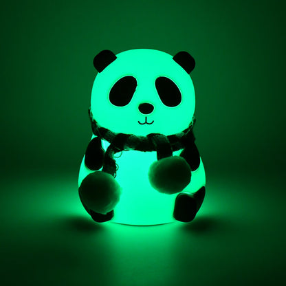 7 Color LED Silicone Panda Lamp