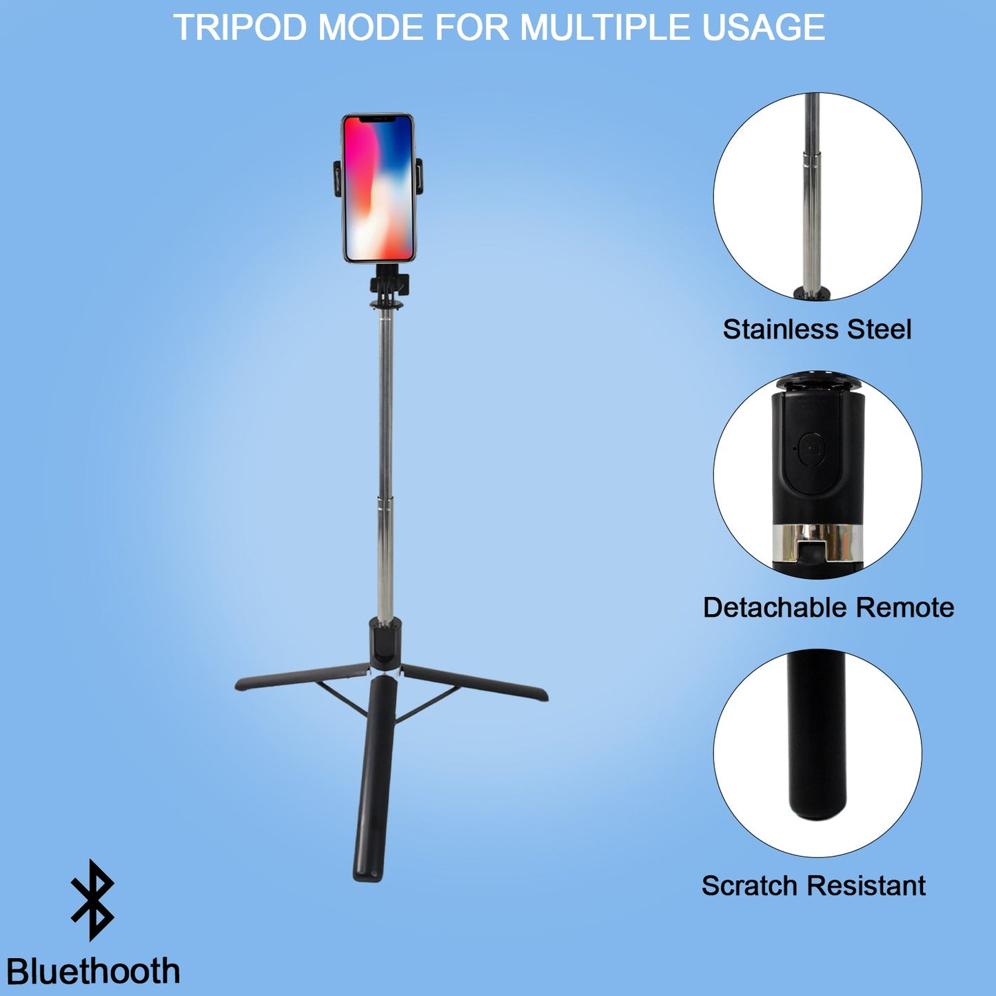 Selfie Stick with Tripod Stand