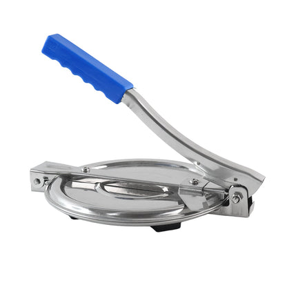 PURI PRESS MAKER - STAINLESS STEEL PURI MAKER PRESS MACHINE - ROTI CHAPATI PRESSER FOR HOME -KHAKHRA- PURI MAKER PRESS MACHINE WITH HANDLE, MANUAL PURI MAKER (MEDIUM)