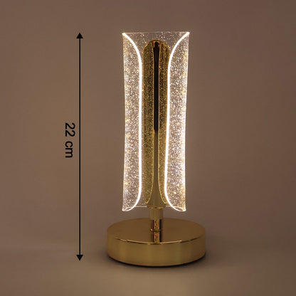 Luxury Tall Cylindrical Crystal Table Lamp (1 Pc)