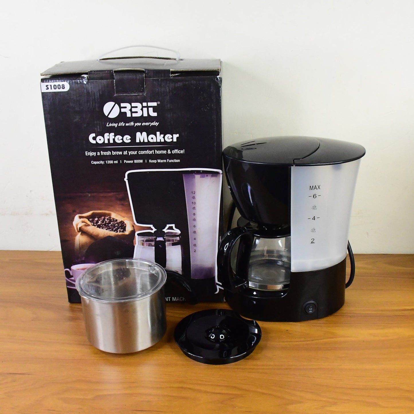 Orbit Automatic Drip Coffee Maker - 800w with 1200ML Capacity