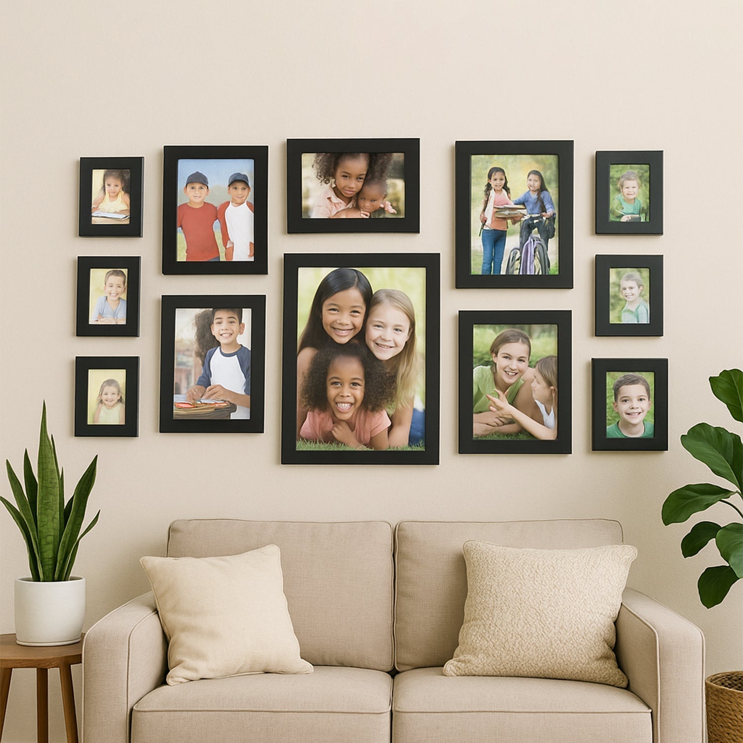 Black 12 Photo Frame Set