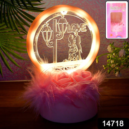 Round Romantic Love Couple Showpiece