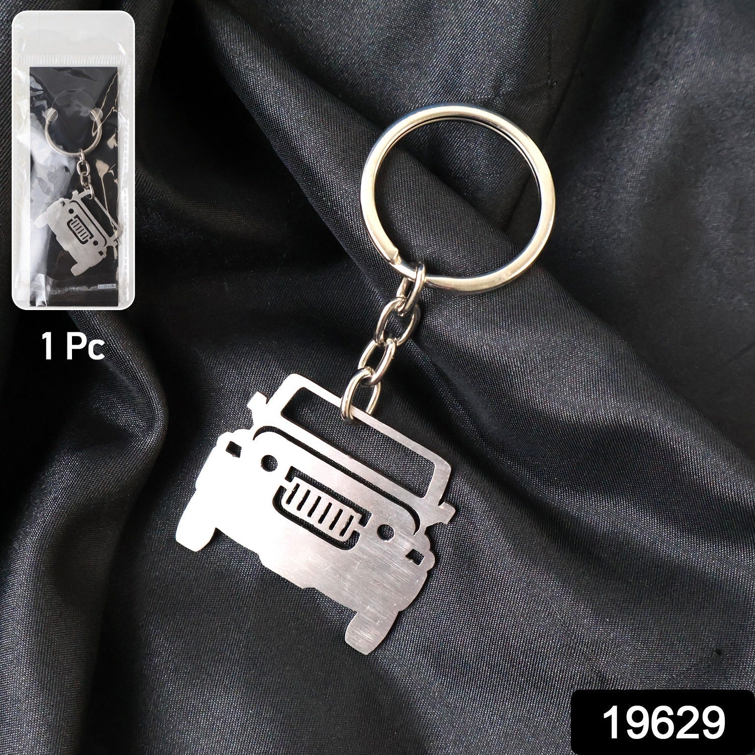 Classic Jeep Design Metal Keyring