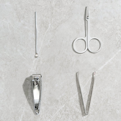 Mini Nail Clipper Set Beauty Nail Tool Set Multifunctional Beauty Set With Plastic Storage Case,  (4 Pc Set)