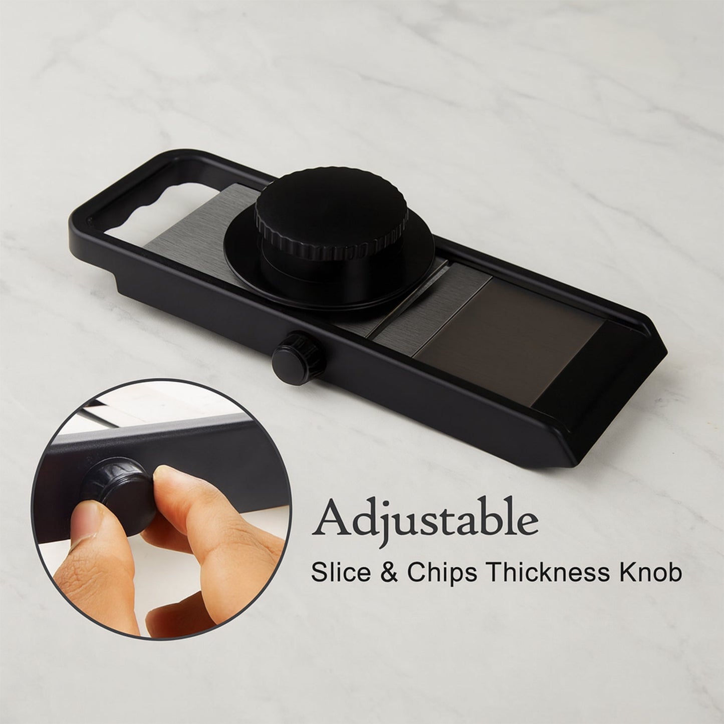 Premium Adjustable Vegetable & Fruit Slicer with Sharp Stainless Steel Blade
