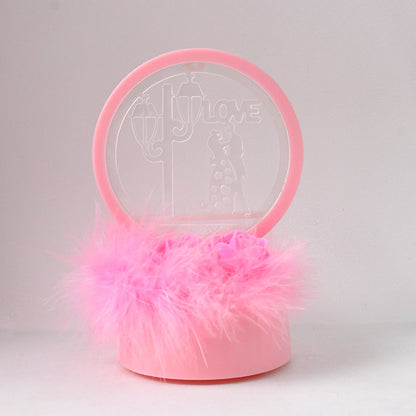 Romantic Round Love Couple Art Showpiece