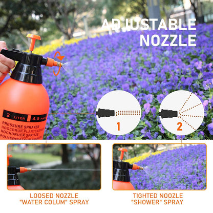 Water Sprayer Hand-held Pump Pressure Garden Sprayer - 2 L (Mix Color)