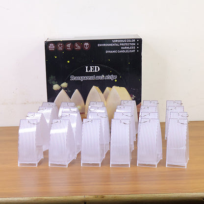 Transparent Decorative LED Candle Lights (24 Pc)