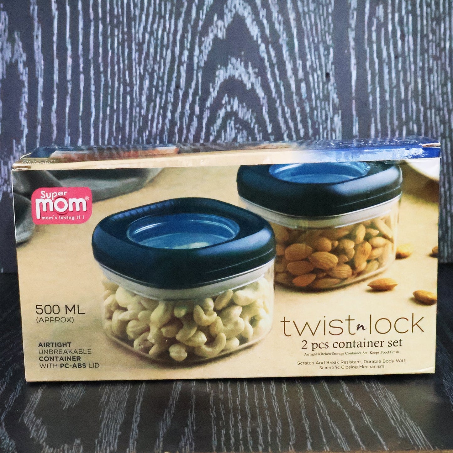 Supermom Plastic Twist & Lock Storage Container Set (500ML / 2 Pc )